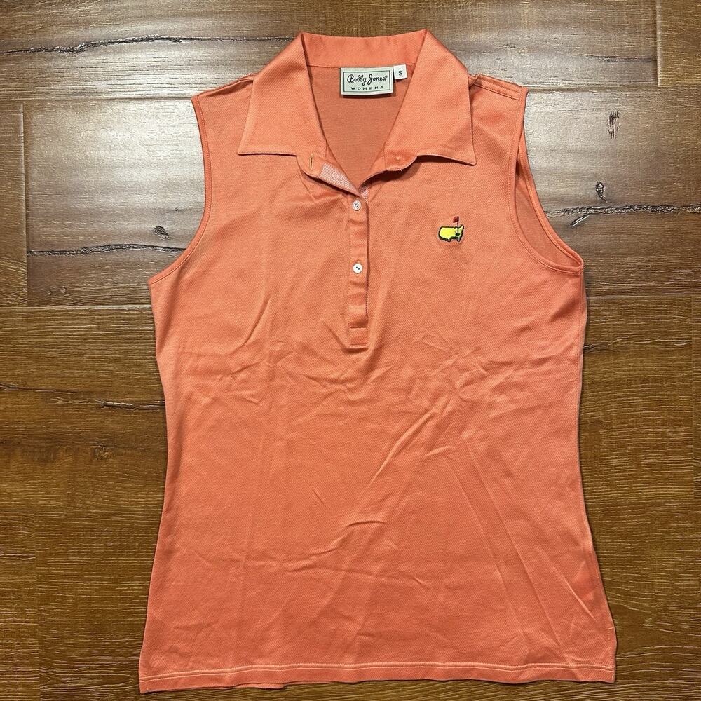 Bobby Jones Masters Augusta National Golf Polo Womens S Peach Sleeveless Italy